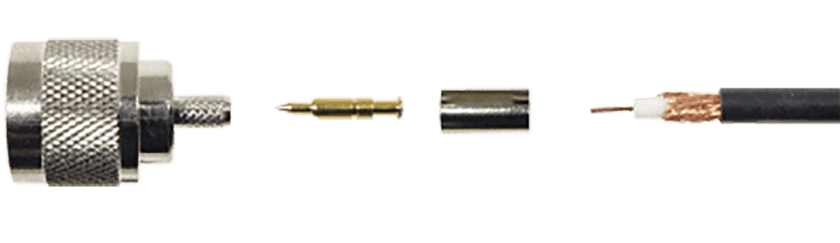 N Male Crimp Connector